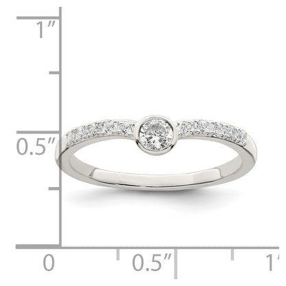 Sterling Silver CZ Ring Size 6