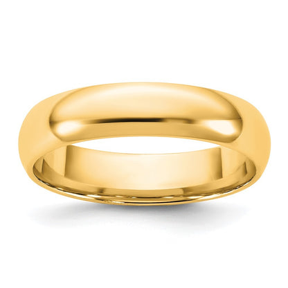 14K Yellow Gold 4.5mm LTW Comfort Fit Band Size 9