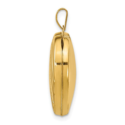 14k Yellow Gold 21mm Heart Locket