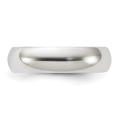 Sterling Silver 5mm Half Round Size 9 Band Ring