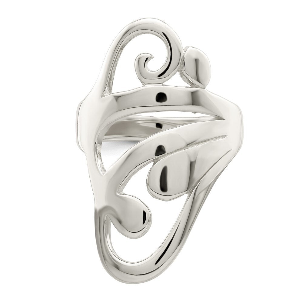 Sterling Silver Scroll Ring Size 8
