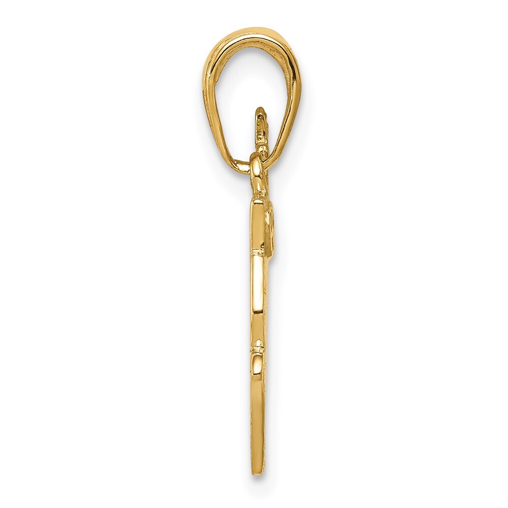 14k Yellow Gold Bible, Praying Hands, and Cross Pendant for Women
