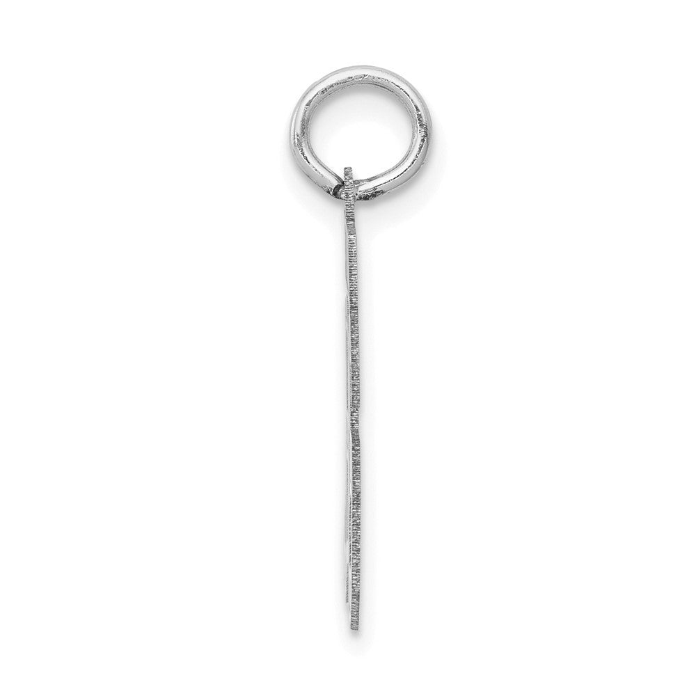 14K White Small Satin Number 86 Charm