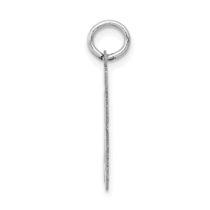 14K White Small Satin Number 86 Charm