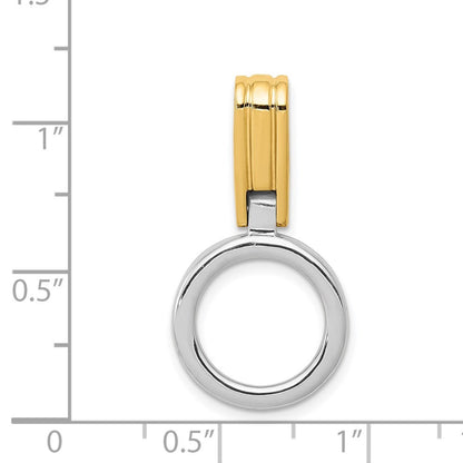 14k Two-Tone Gold Fits up to 3mm, 6mm Reversible Omega Slide