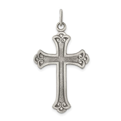 Sterling Silver Antiqued Cross Pendant Holiday Gift for Women