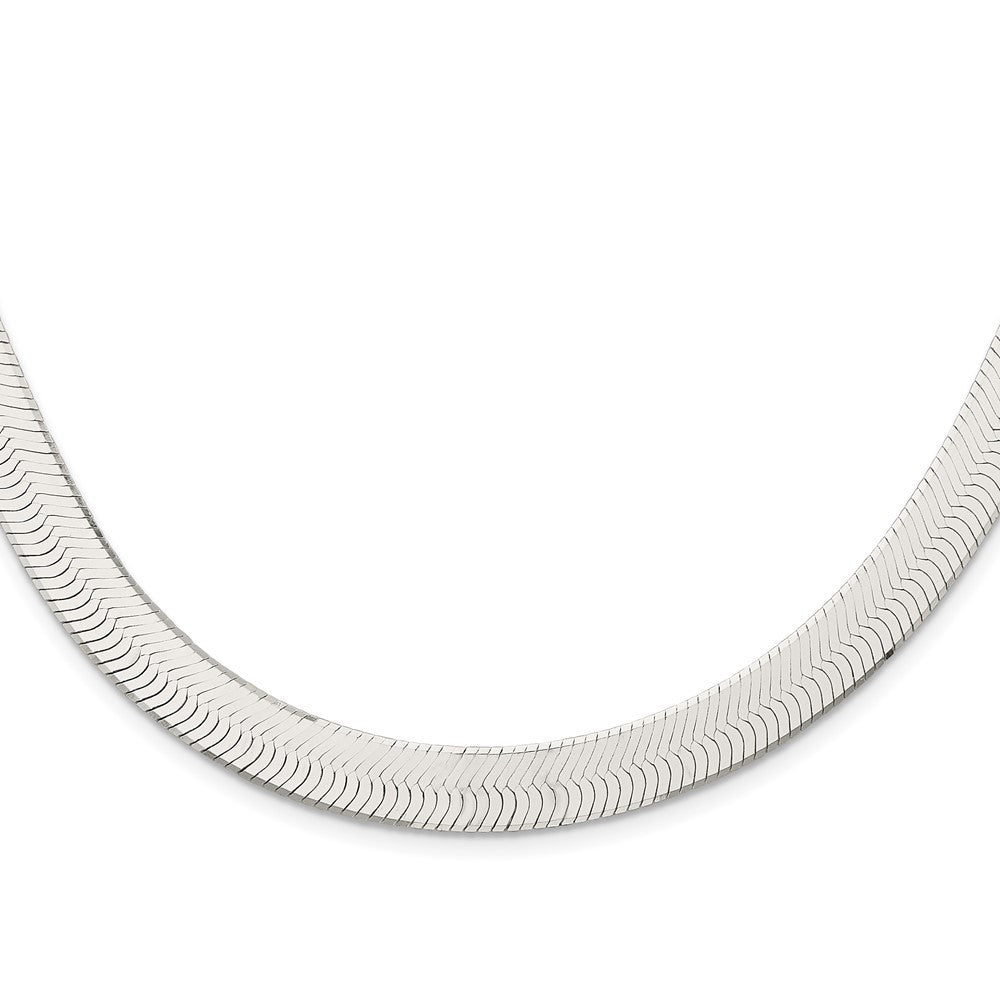 Sterling Silver 10.5mm Magic Herringbone Chain Necklace