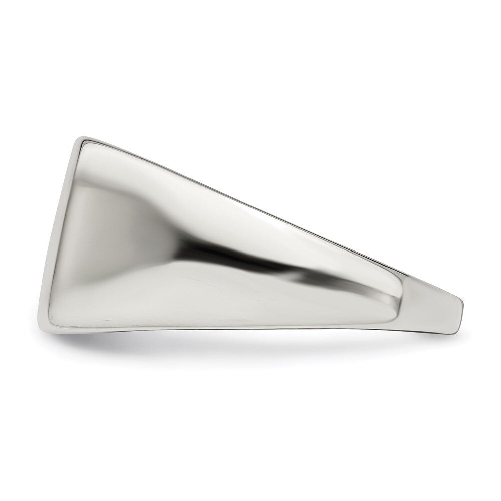 Sterling Silver 11x12mm Closed Back Signet Ring Size 9