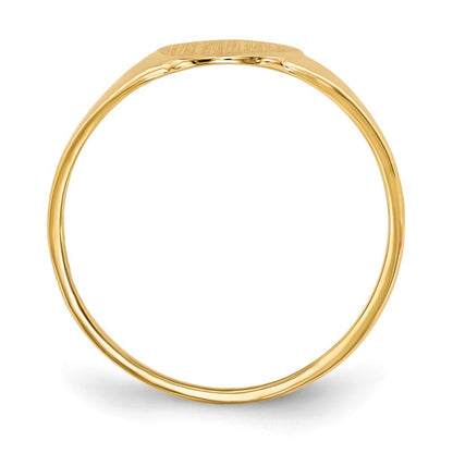 14K Yellow Gold 12.0x8.5mm Open Back Signet Ring