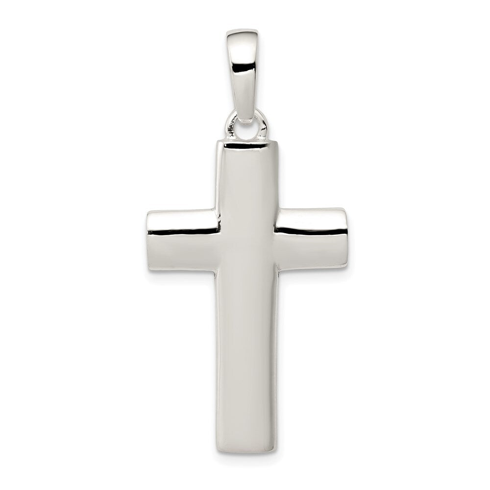 Sterling Silver Polished Cross Pendant Holiday Gift for Women