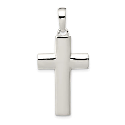 Sterling Silver Polished Cross Pendant Holiday Gift for Women