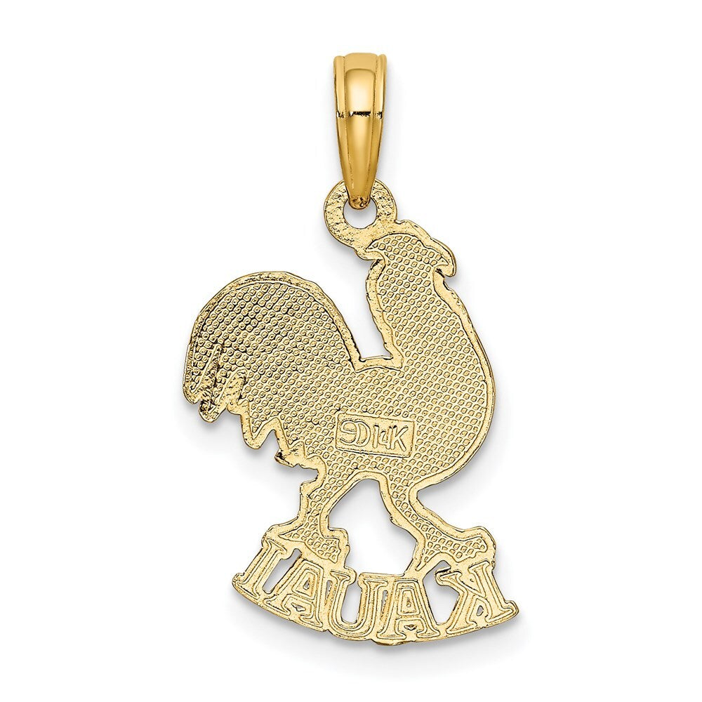 14k Yellow Gold KAUAI Rooster Charm Pendant for Women