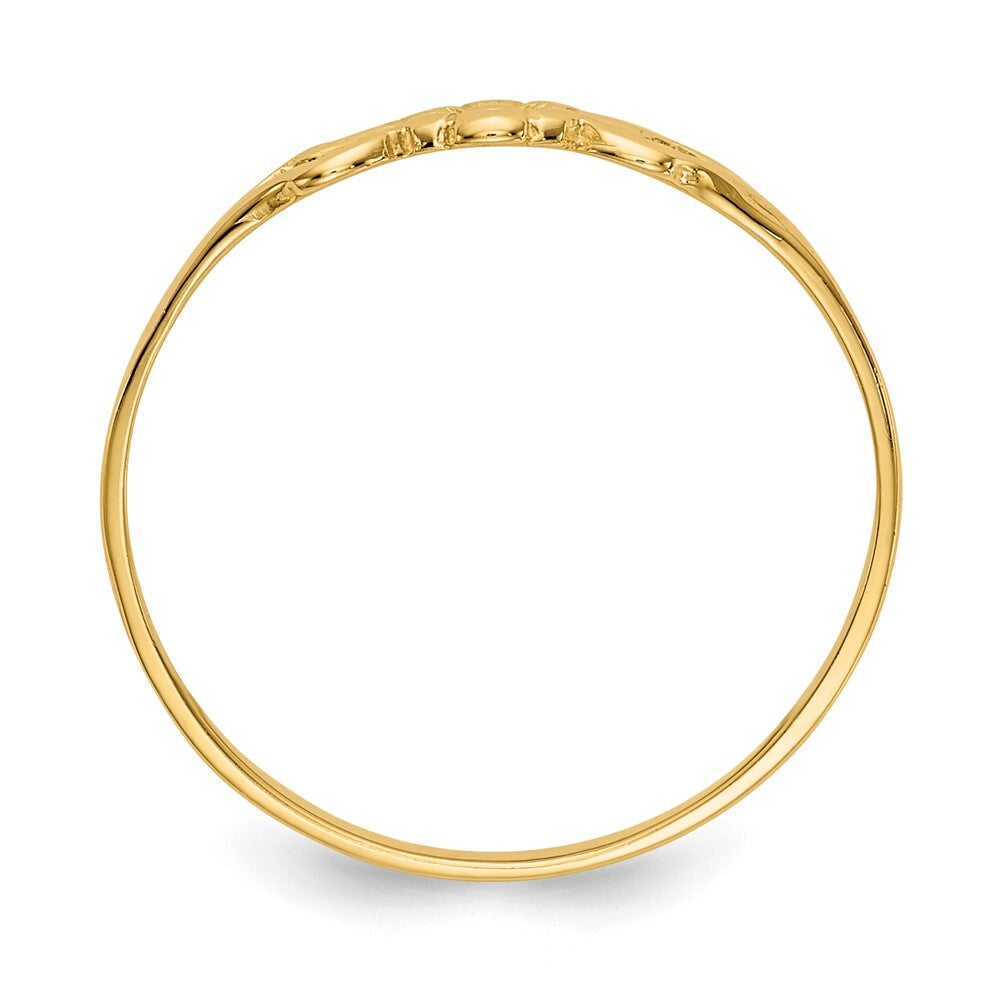 14K Yellow Gold Flower Baby Ring