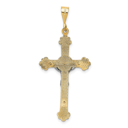 14k Two-tone Gold Crucifix Pendant for Women