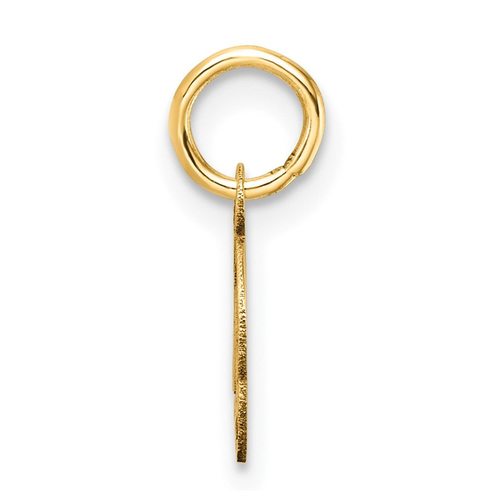 14k Yellow Gold Uppercase Letter O Initial Charm Pendant
