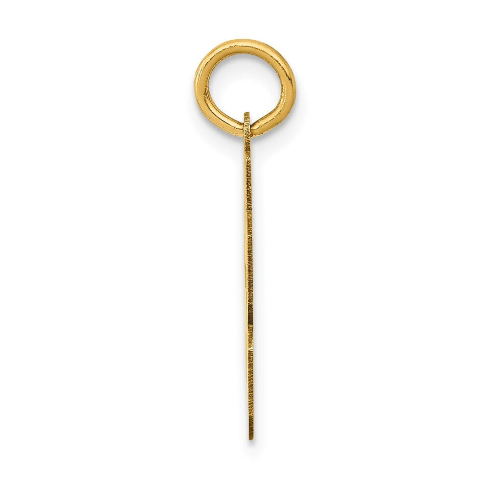 14k Yellow Gold Small Polished Number 63 Charm Pendant for Women