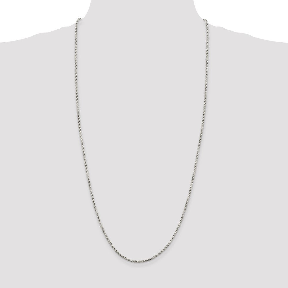 Sterling Silver 2.25mm Twisted Box Chain