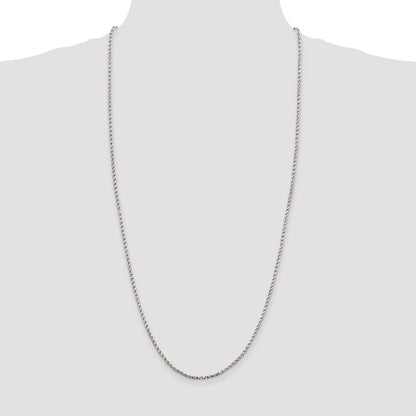 Sterling Silver 2.25mm Twisted Box Chain