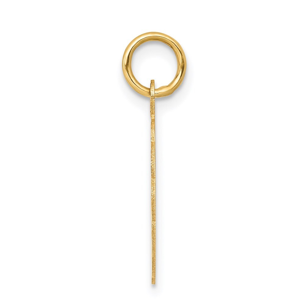 14k Yellow Gold Girl Head on .013 Gauge Engravable Scalloped Disc Charm Pendant