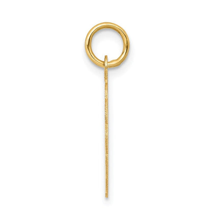 14k Yellow Gold Girl Head on .013 Gauge Engravable Scalloped Disc Charm Pendant