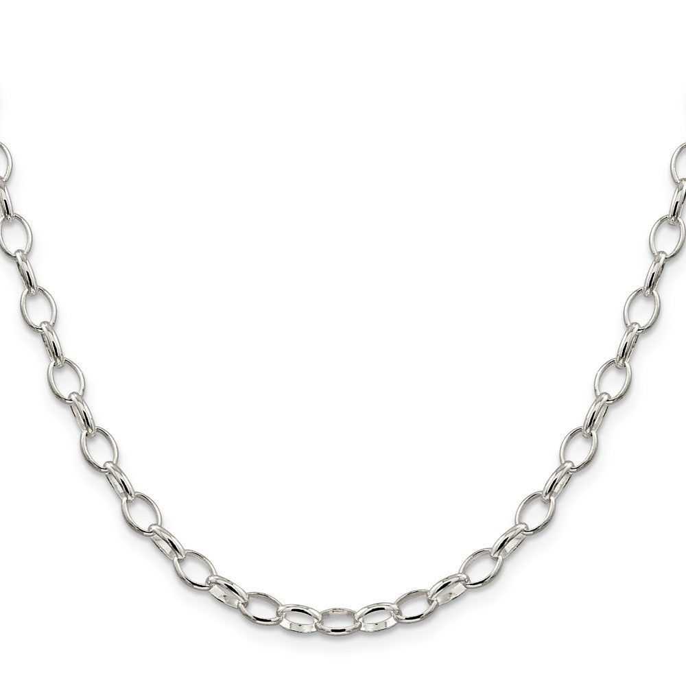 Sterling Silver 5mm Fancy Rolo Chain Necklace