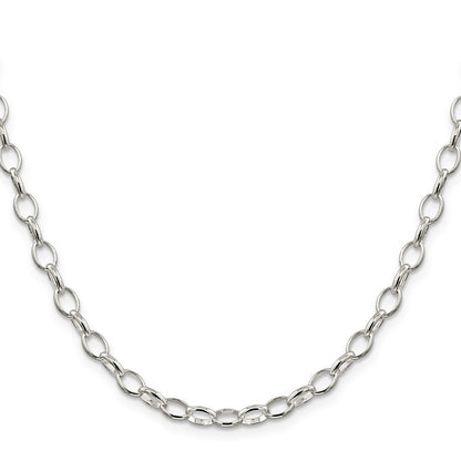 Sterling Silver 5mm Fancy Rolo Chain Necklace