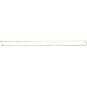 14k Yellow Gold 1.5 mm Figaro 18" Chain Necklace