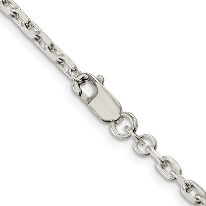 Sterling Silver 3.25mm Beveled Oval Cable Chain Holiday Gift for Women