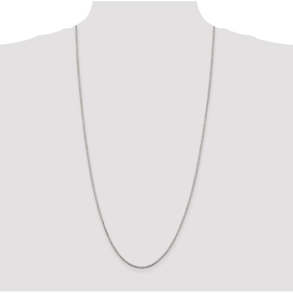Sterling Silver 1.7mm 8 Sided Diamond-cut Box Chain