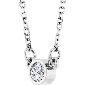 14k White Gold Stuller Lab-Grown Moissanite Solitaire 18" Necklace