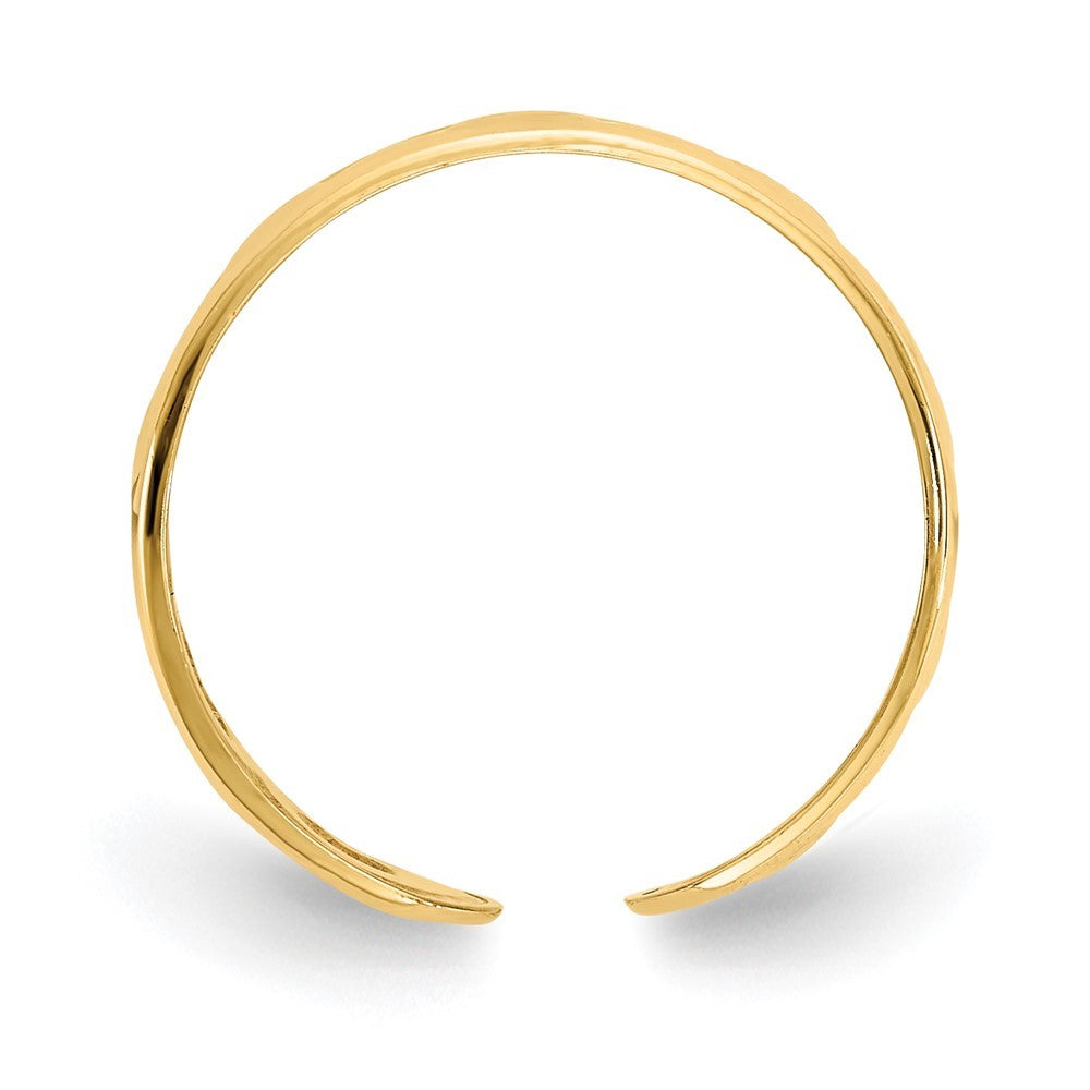 14k Yellow Gold Heart Toe Ring