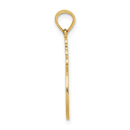 14k Yellow Gold Flamingos In Circle Charm Pendant for Women