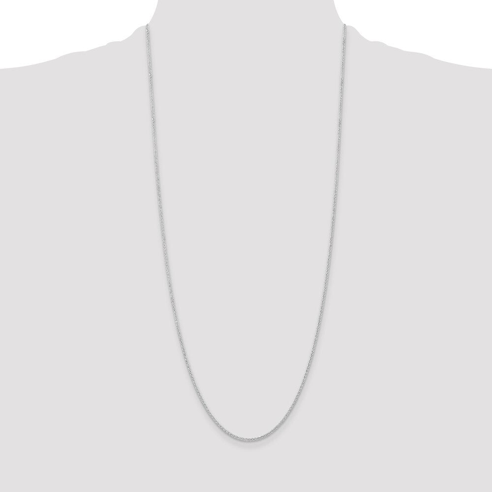 Sterling Silver Rhodium-plated 1.6mm Round Spiga Chain