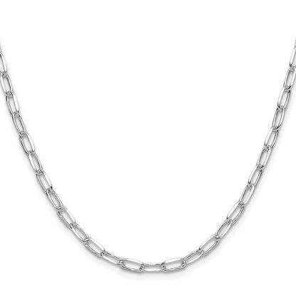 Sterling Silver Rhodium-plated 3.85mm Diamond-Cut Forzantine Chain Necklace