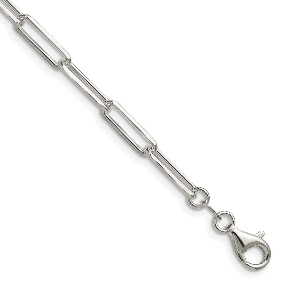Sterling Silver 4.4mm Diamond-Cut Paperclip Chain Necklace
