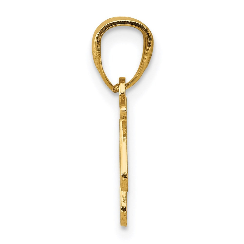 14k Yellow Gold Polished Music Notes Pendant