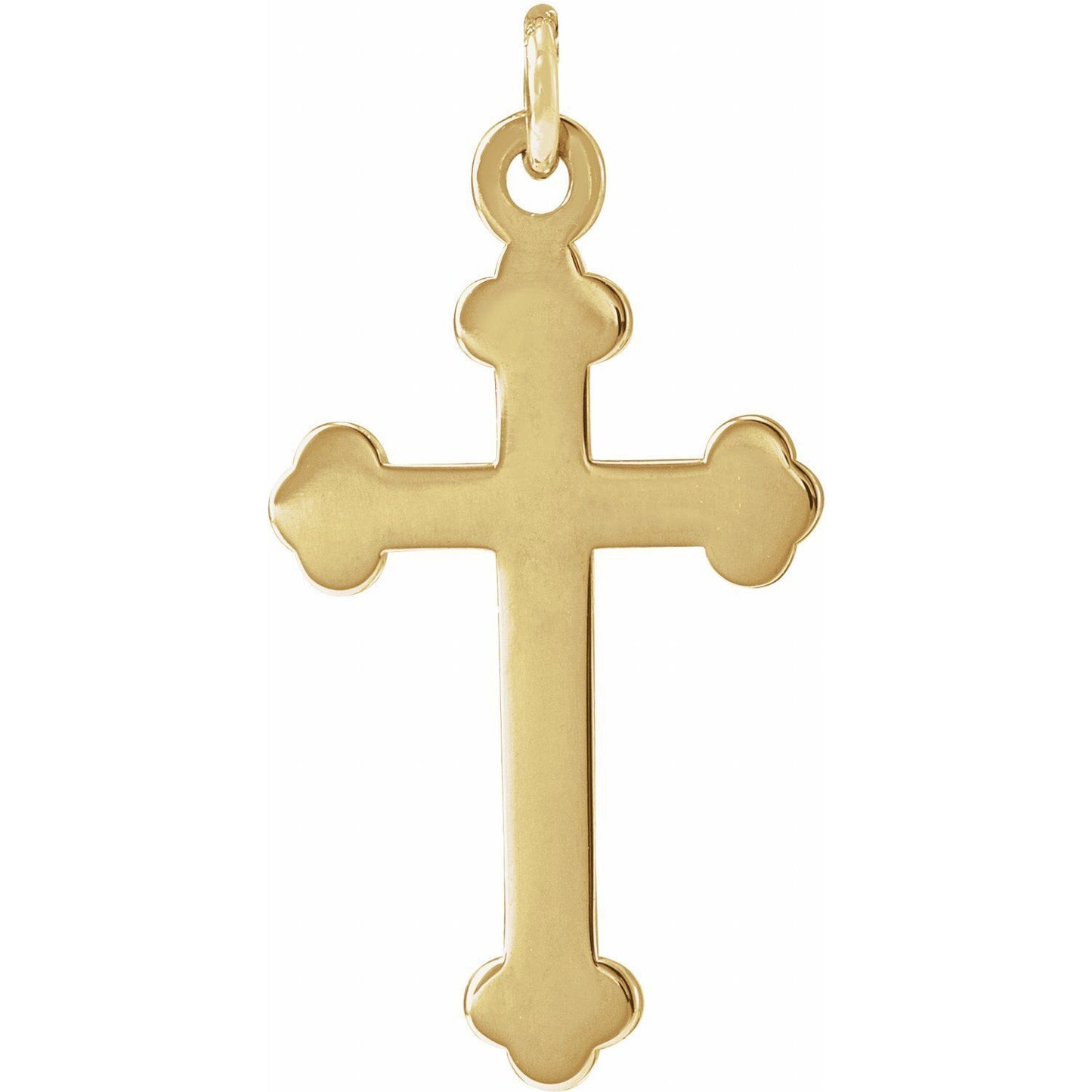 14k Yellow Gold Crucifix Catholic Cross Pendant Fine Jewelry Gift for Her