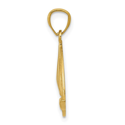 14k Yellow Gold Sailboat Pendant for Women