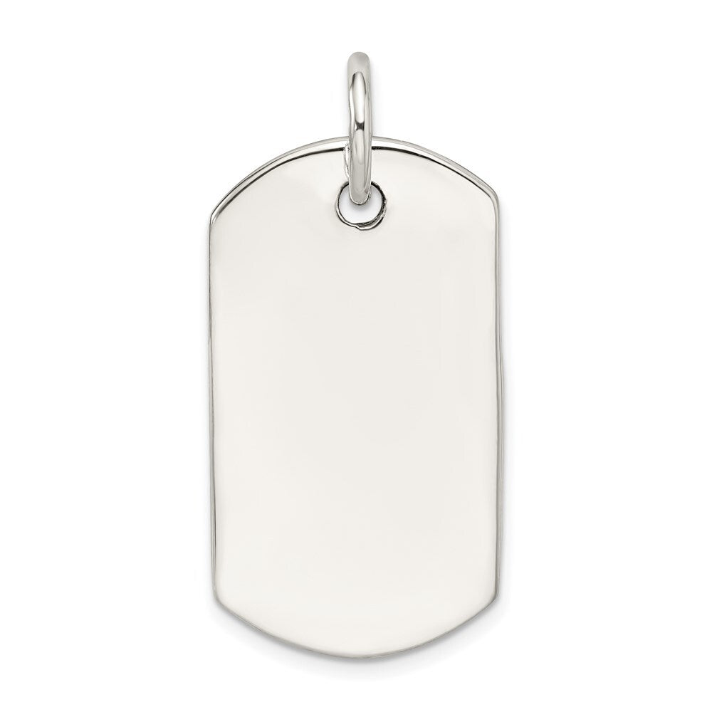 Sterling Silver Dog Tag Pendant Holiday Gift for Women