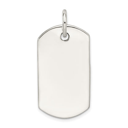 Sterling Silver Dog Tag Pendant Holiday Gift for Women