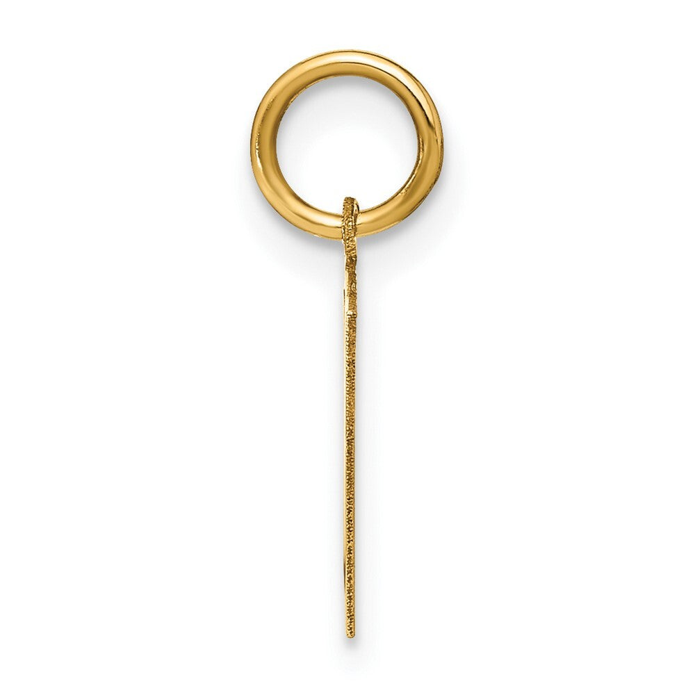 14k Yellow Gold Letter N Initial Pendant for Women