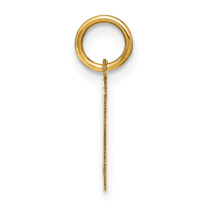 14k Yellow Gold Letter N Initial Pendant for Women