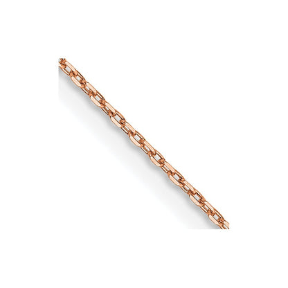 14K Rose Gold 30 inch .8mm Diamond-cut Cable with Lobster Clasp Chain