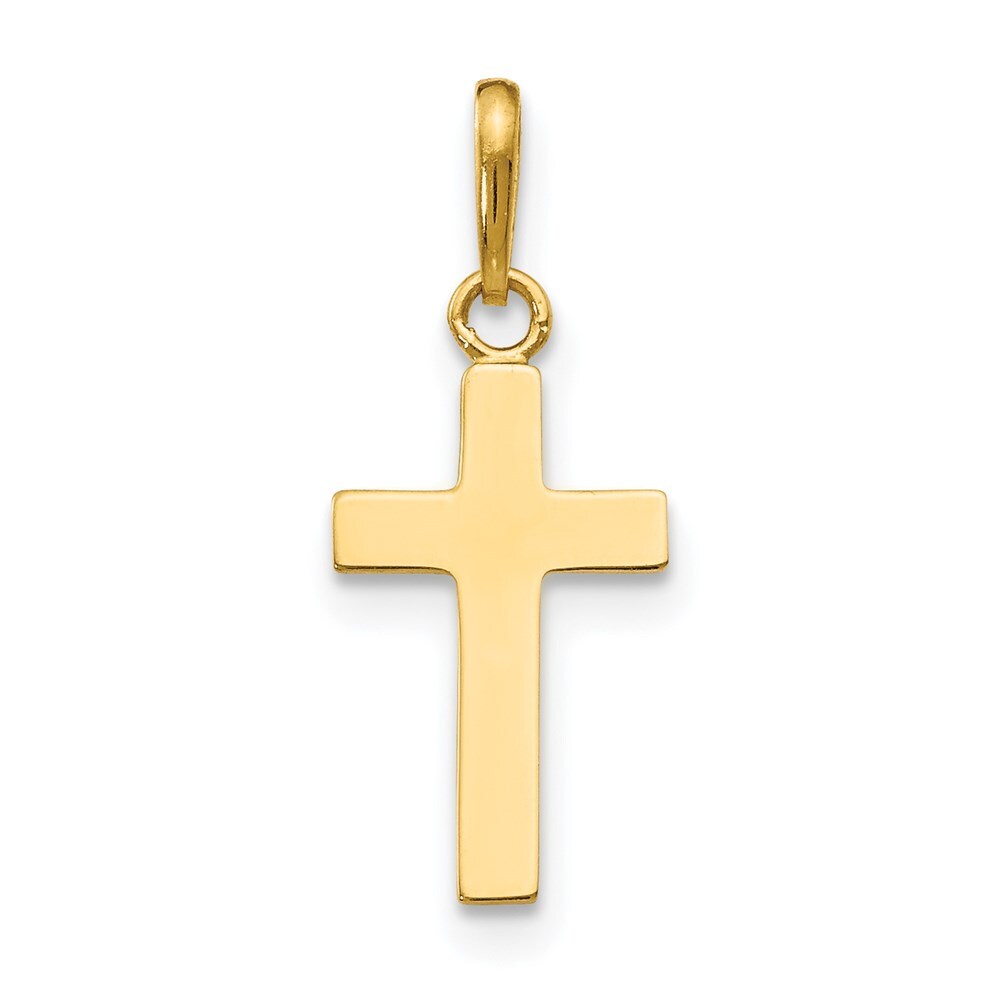 14k Yellow Gold Children's Cross Pendant for Women