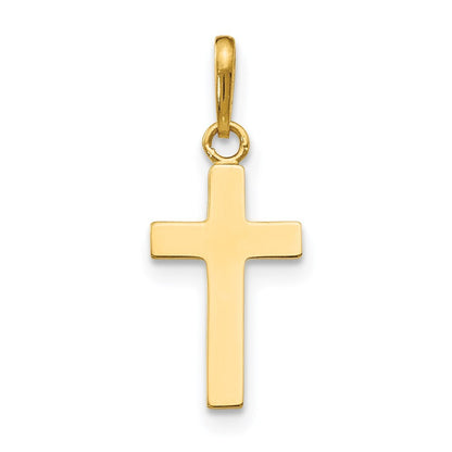 14k Yellow Gold Children's Cross Pendant for Women