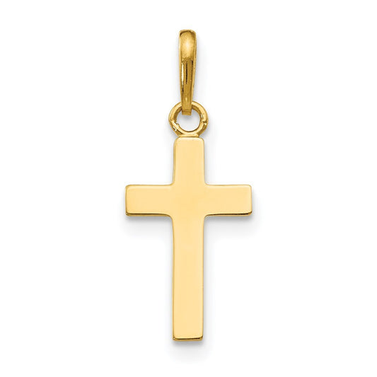 14k Yellow Gold Children's Cross Pendant for Women