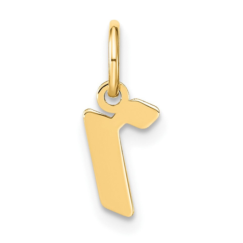14k Yellow Gold Lowercase Letter R Initial Pendant for Women