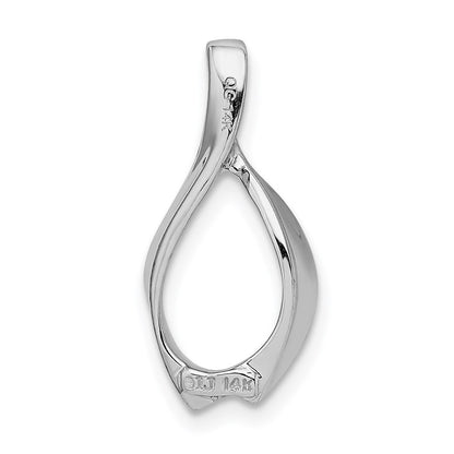 14k White Gold Fits up to 2mm Omega 4mm Reversible Omega Slide