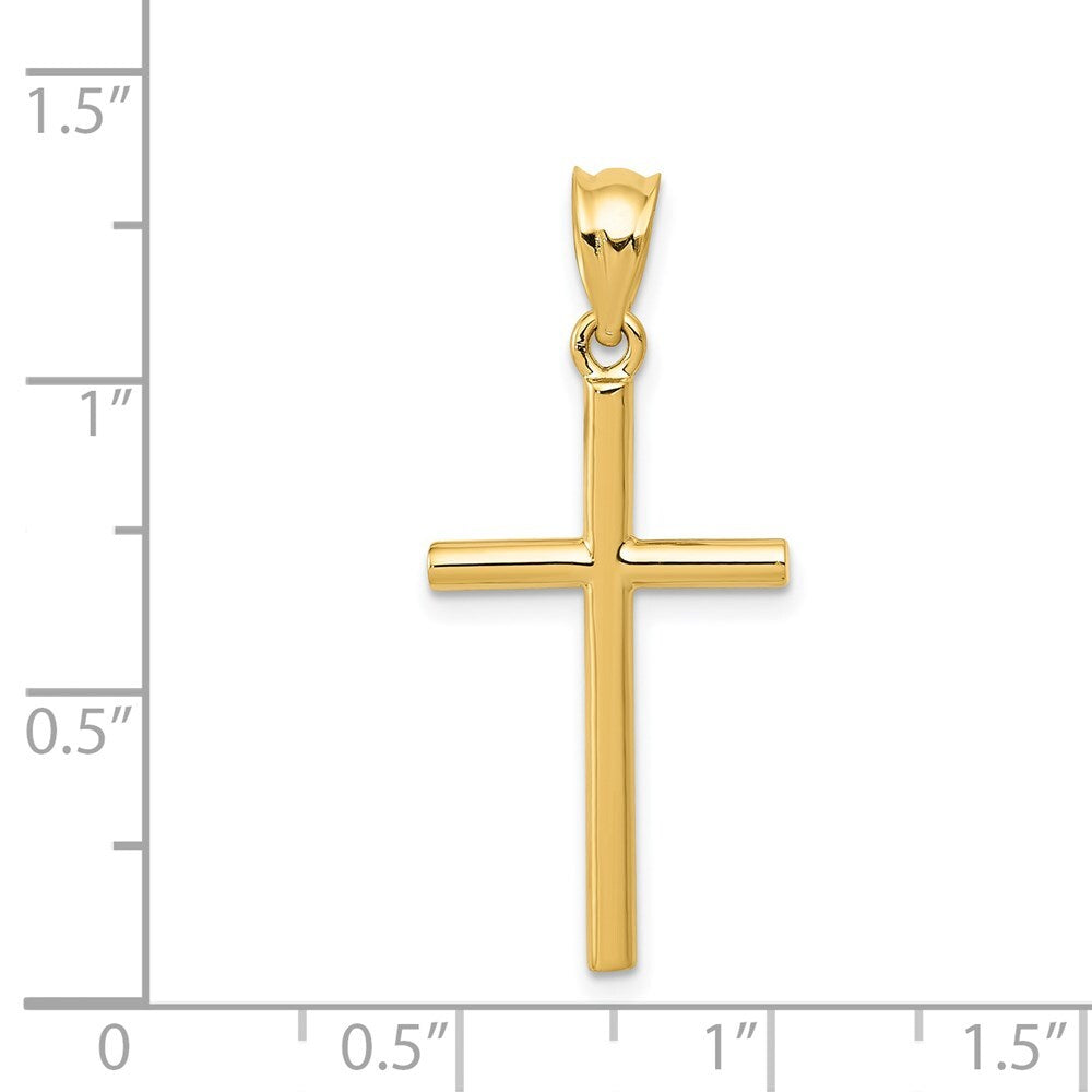 14k Yellow Gold Cross Pendant for Women