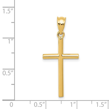 14k Yellow Gold Cross Pendant for Women